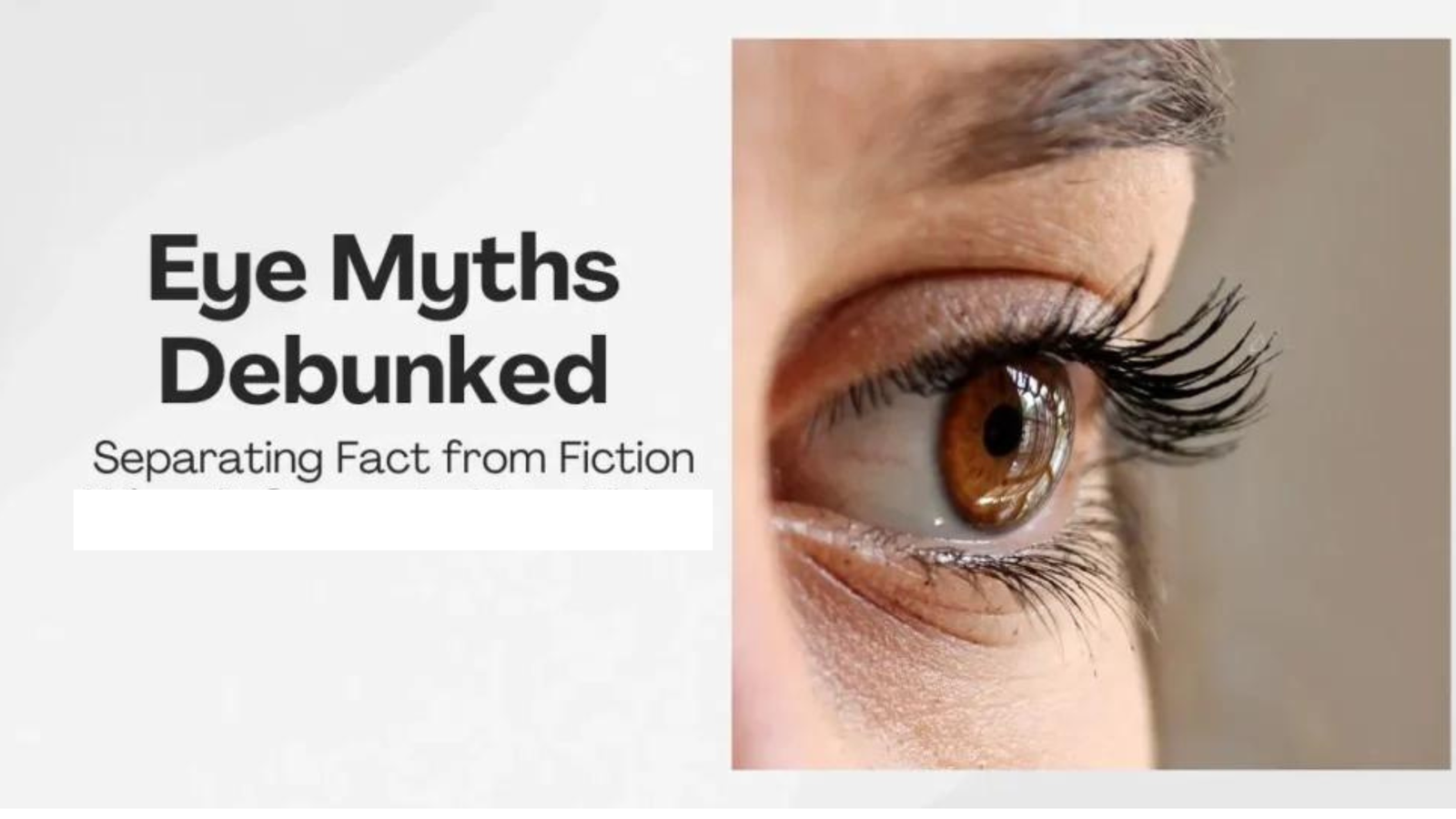 Eyecare Myths